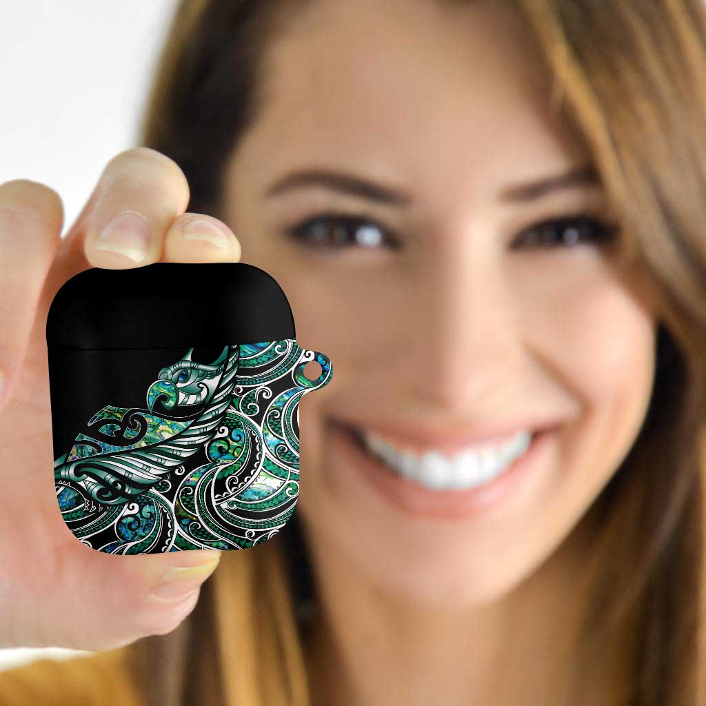 Maori Matariki - Manaia AirPods Case Emerald Paua Shell LT7 - Polynesian Pride