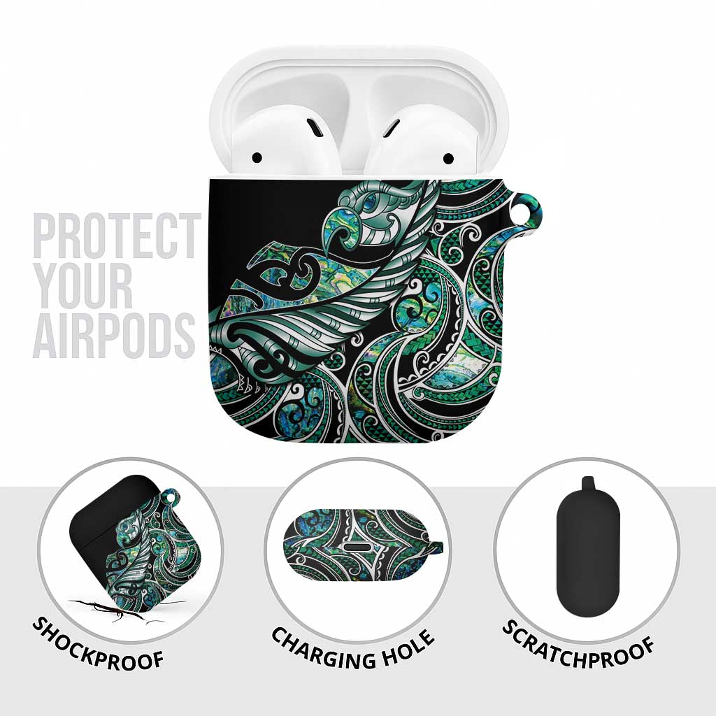 Maori Matariki - Manaia AirPods Case Emerald Paua Shell LT7 - Polynesian Pride