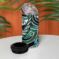 Maori Matariki - Manaia 4 in 1 Can Cooler Tumbler Emerald Paua Shell LT7 - Polynesian Pride