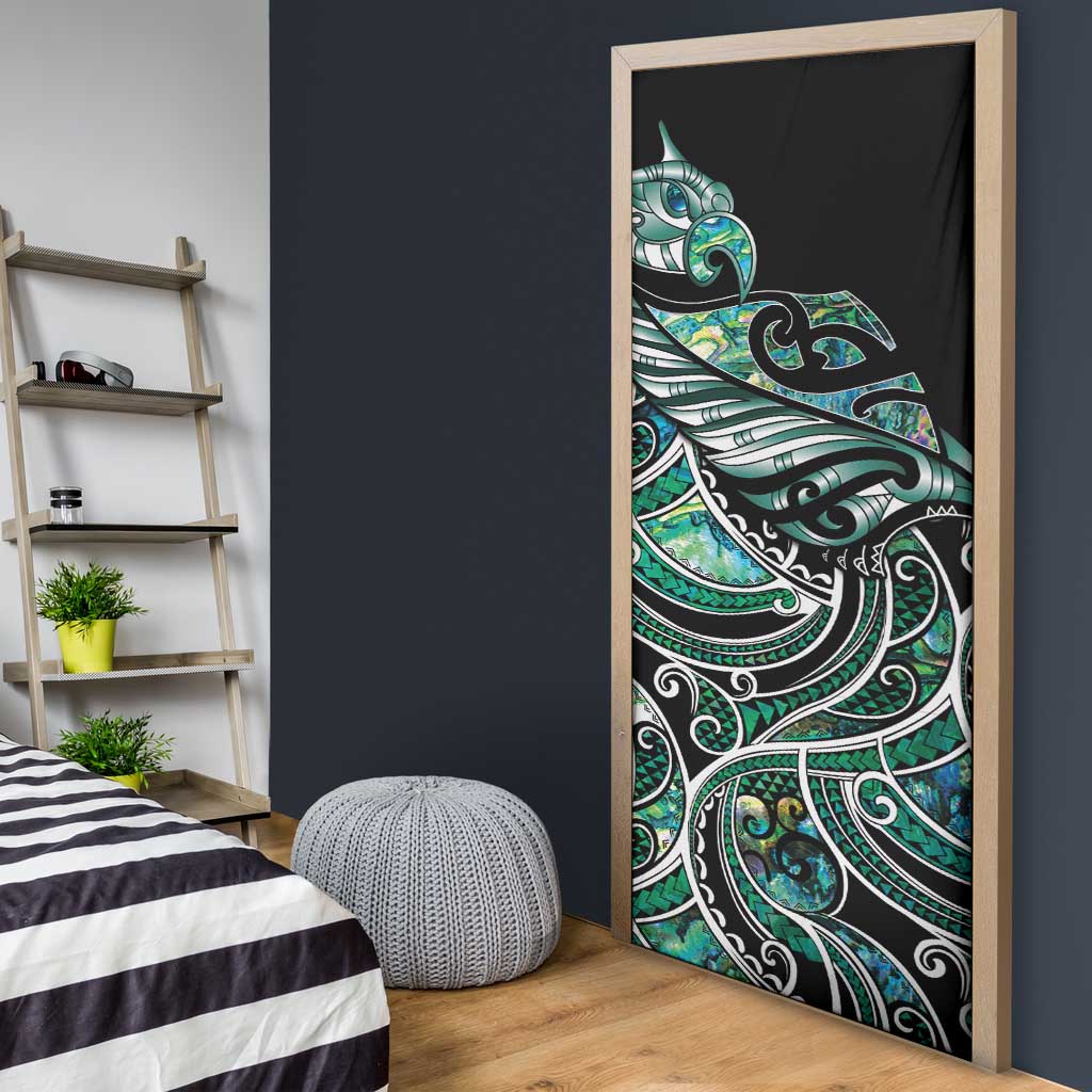 Maori Matariki - Manaia Door Cover Emerald Paua Shell LT7 - Polynesian Pride