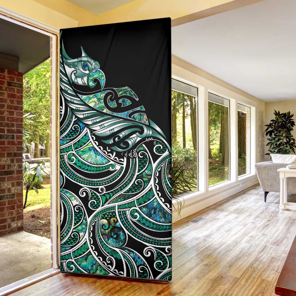 Maori Matariki - Manaia Door Cover Emerald Paua Shell LT7 - Polynesian Pride