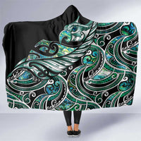 Maori Matariki - Manaia Hooded Blanket Emerald Paua Shell LT7 One Size Green - Polynesian Pride