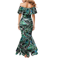 Maori Matariki - Manaia Mermaid Dress Emerald Paua Shell LT7 - Polynesian Pride