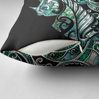 Maori Matariki - Manaia Pillow Cover Emerald Paua Shell LT7 - Polynesian Pride