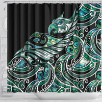 Maori Matariki - Manaia Shower Curtain Emerald Paua Shell LT7 - Polynesian Pride