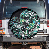 Maori Matariki - Manaia Spare Tire Cover Emerald Paua Shell LT7 Green - Polynesian Pride