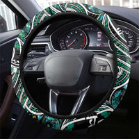 Maori Matariki - Manaia Steering Wheel Cover Emerald Paua Shell LT7 - Polynesian Pride