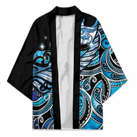 Maori Matariki - Manaia Kimono Galaxy Blue Paua Shell LT7 Unisex Blue - Polynesian Pride