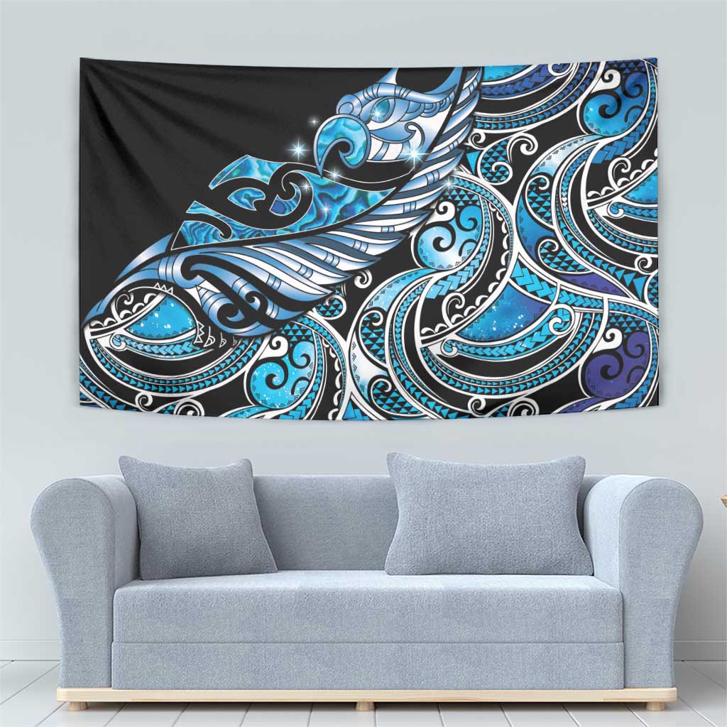 Maori Matariki - Manaia Tapestry Galaxy Blue Paua Shell LT7 - Polynesian Pride