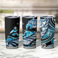 Maori Matariki - Manaia Tumbler Cup Galaxy Blue Paua Shell LT7 - Polynesian Pride