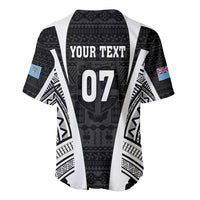 Personalised Fiji Rugby Baseball Jersey 2023 World Cup History Makers - Black Ver LT7 - Polynesian Pride