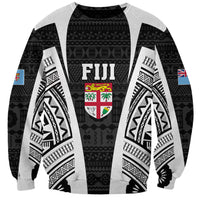 Personalised Fiji Rugby Sweatshirt 2023 World Cup History Makers - Black Ver LT7 Unisex Black - Polynesian Pride