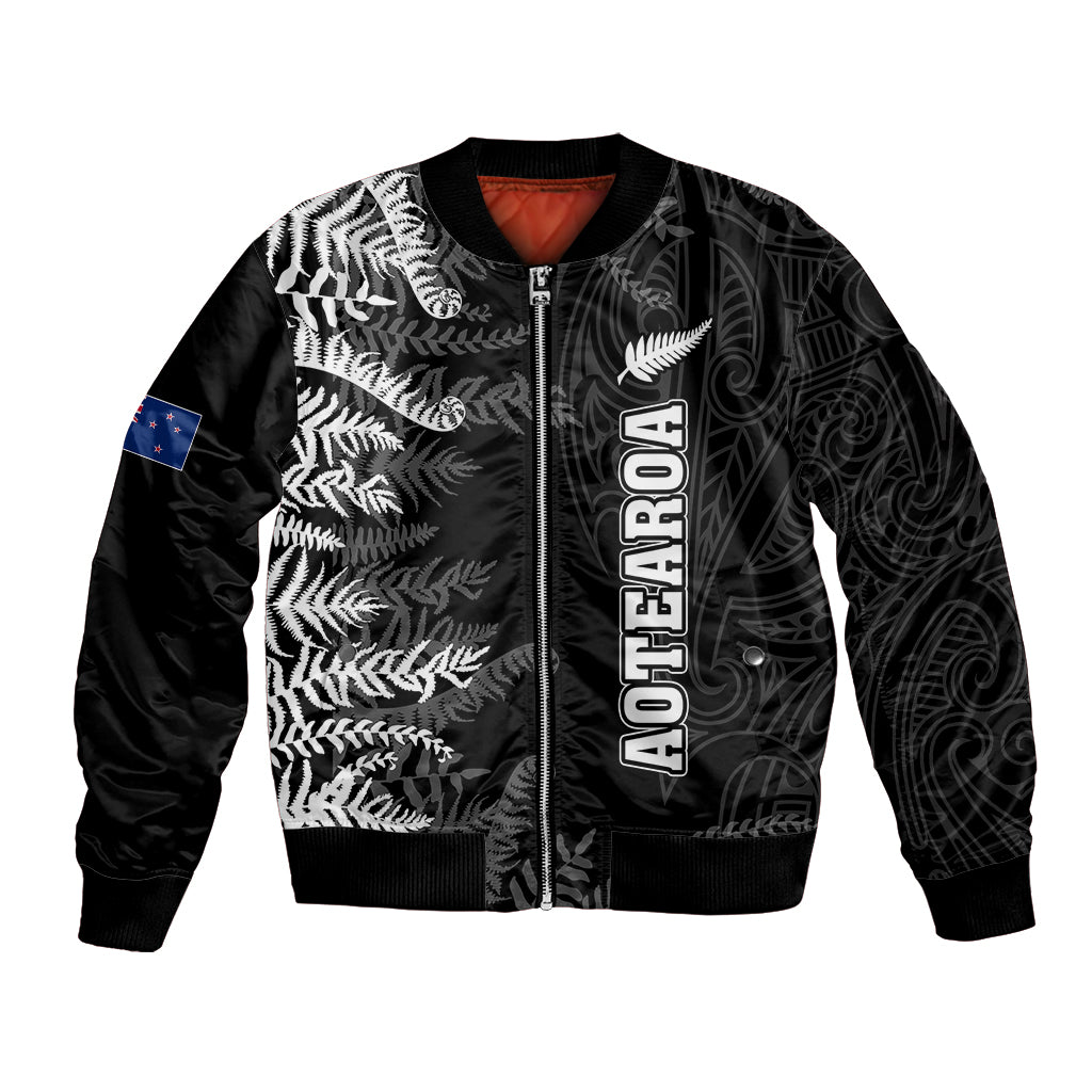 personalised-new-zealand-rugby-bomber-jacket-silver-fern-basic-2023-world-cup