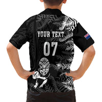 Personalised New Zealand Rugby Kid Hawaiian Shirt Silver Fern Basic 2023 World Cup LT7 - Polynesian Pride