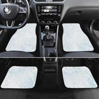 White Sunday Car Mats Plumeria Tatau Mix Tapa LT7 Set 4pcs White - Polynesian Pride