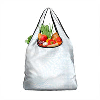White Sunday Grocery Bag Plumeria Tatau Mix Tapa LT7 1-pack One Size White - Polynesian Pride