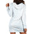 White Sunday Hoodie Dress Plumeria Tatau Mix Tapa