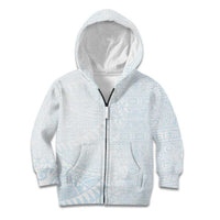 White Sunday Kid Hoodie Plumeria Tatau Mix Tapa LT7 Zip Hoodie White - Polynesian Pride