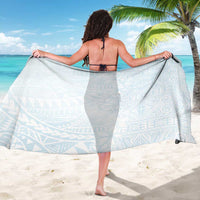 White Sunday Sarong Plumeria Tatau Mix Tapa LT7 - Polynesian Pride