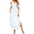 White Sunday Summer Maxi Dress Plumeria Tatau Mix Tapa