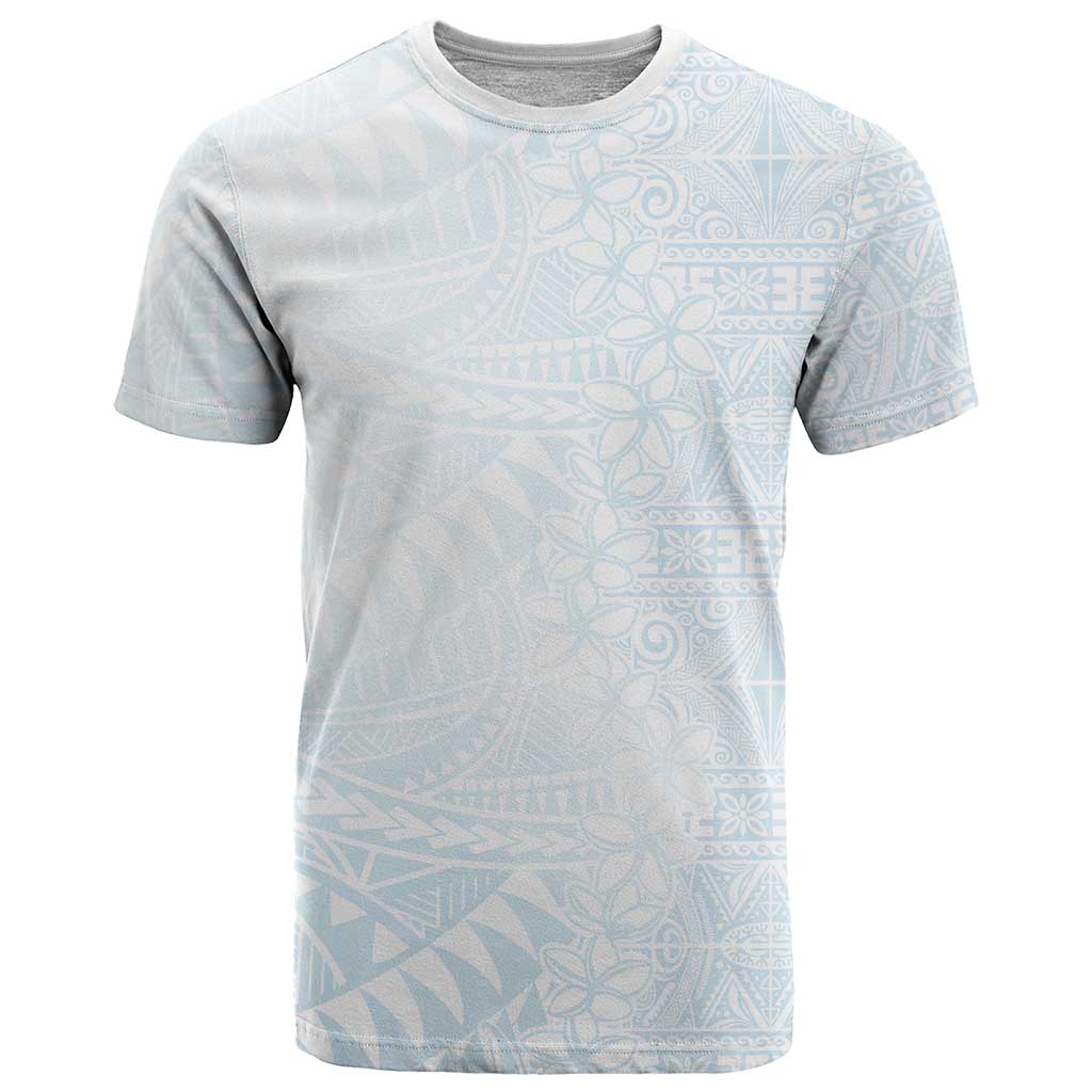 White Sunday T Shirt Plumeria Tatau Mix Tapa LT7 White - Polynesian Pride