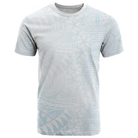 White Sunday T Shirt Plumeria Tatau Mix Tapa LT7 White - Polynesian Pride