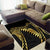 Polynesia Area Rug Black & Gold Fancy Plumeria