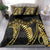 Polynesia Bedding Set Black & Gold Fancy Plumeria