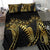 Polynesia Bedding Set Black & Gold Fancy Plumeria