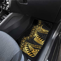 Polynesia Car Mats Black & Gold Fancy Plumeria LT7 - Polynesian Pride