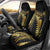 Polynesia Car Seat Cover Black & Gold Fancy Plumeria