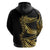 Polynesia Hoodie Black & Gold Fancy Plumeria