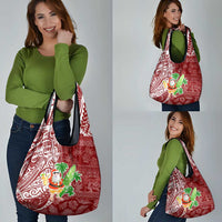 Hawaii Christmas Mele Kalikimaka Grocery Bag Santa Claus LT7 - Polynesian Pride