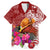 Papua New Guinea Christmas Family Matching Mermaid Dress and Hawaiian Shirt Bird-of-Paradise Special LT7 Dad's Shirt - Short Sleeve Red - Polynesian Pride