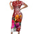 Papua New Guinea Christmas Family Matching Short Sleeve Bodycon Dress and Hawaiian Shirt Bird-of-Paradise Special LT7 Mom's Dress Red - Polynesian Pride