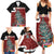 Personalised New Zealand Maori Christmas Family Matching Summer Maxi Dress and Hawaiian Shirt Xmas Fern Mix Kowhawhai