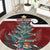 Personalised New Zealand Maori Christmas Round Carpet Xmas Fern Mix Kowhawhai