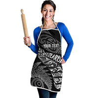 Aotearoa Personalized Lawn Bowls Maori Apron New Zealand Black Tribal Silver Fern LT7 - Polynesian Pride