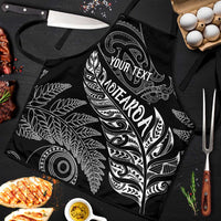 Aotearoa Personalized Lawn Bowls Maori Apron New Zealand Black Tribal Silver Fern LT7 Black - Polynesian Pride