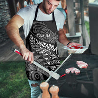 Aotearoa Personalized Lawn Bowls Maori Apron New Zealand Black Tribal Silver Fern LT7 - Polynesian Pride