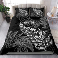 Aotearoa Personalized Lawn Bowls Maori Bedding Set New Zealand Black Tribal Silver Fern LT7 - Polynesian Pride