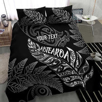 Aotearoa Personalized Lawn Bowls Maori Bedding Set New Zealand Black Tribal Silver Fern LT7 - Polynesian Pride