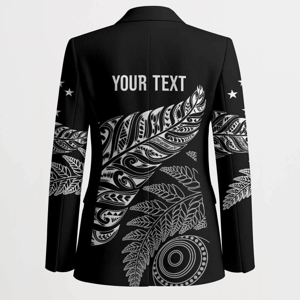 Aotearoa Personalized Lawn Bowls Maori Blazer New Zealand Black Tribal Silver Fern LT7 - Polynesian Pride