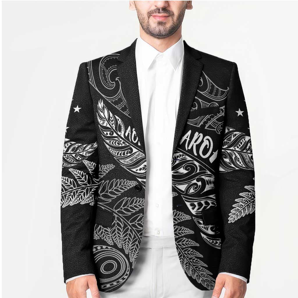Aotearoa Personalized Lawn Bowls Maori Blazer New Zealand Black Tribal Silver Fern LT7 - Polynesian Pride