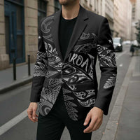 Aotearoa Personalized Lawn Bowls Maori Blazer New Zealand Black Tribal Silver Fern LT7 - Polynesian Pride