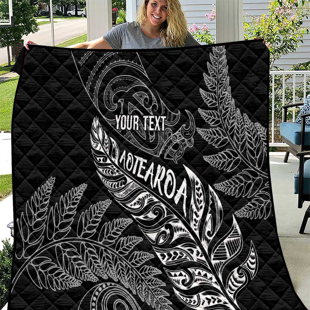 Aotearoa Personalized Lawn Bowls Maori Quilt New Zealand Black Tribal Silver Fern LT7 Black - Polynesian Pride