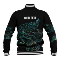 Aotearoa Personalized Lawn Bowls Maori Baseball Jacket New Zealand Paua Shell Tribal Silver Fern LT7 - Polynesian Pride