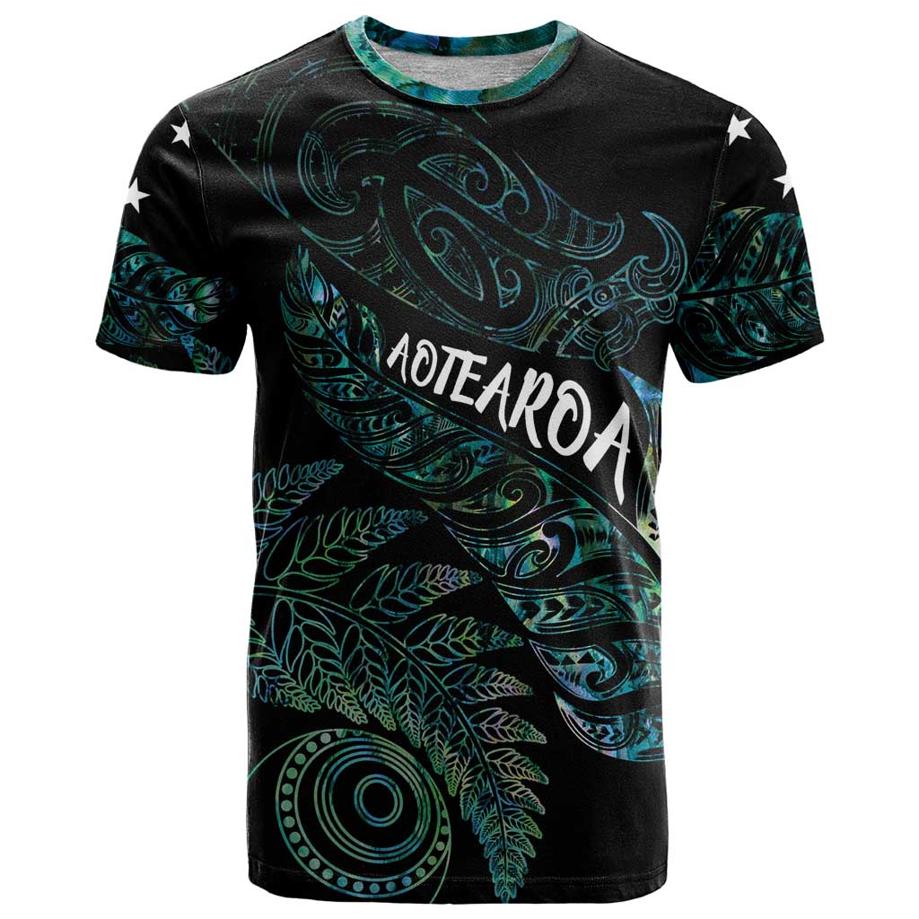 Aotearoa Personalized Lawn Bowls Maori T Shirt New Zealand Paua Shell Tribal Silver Fern LT7 Green - Polynesian Pride