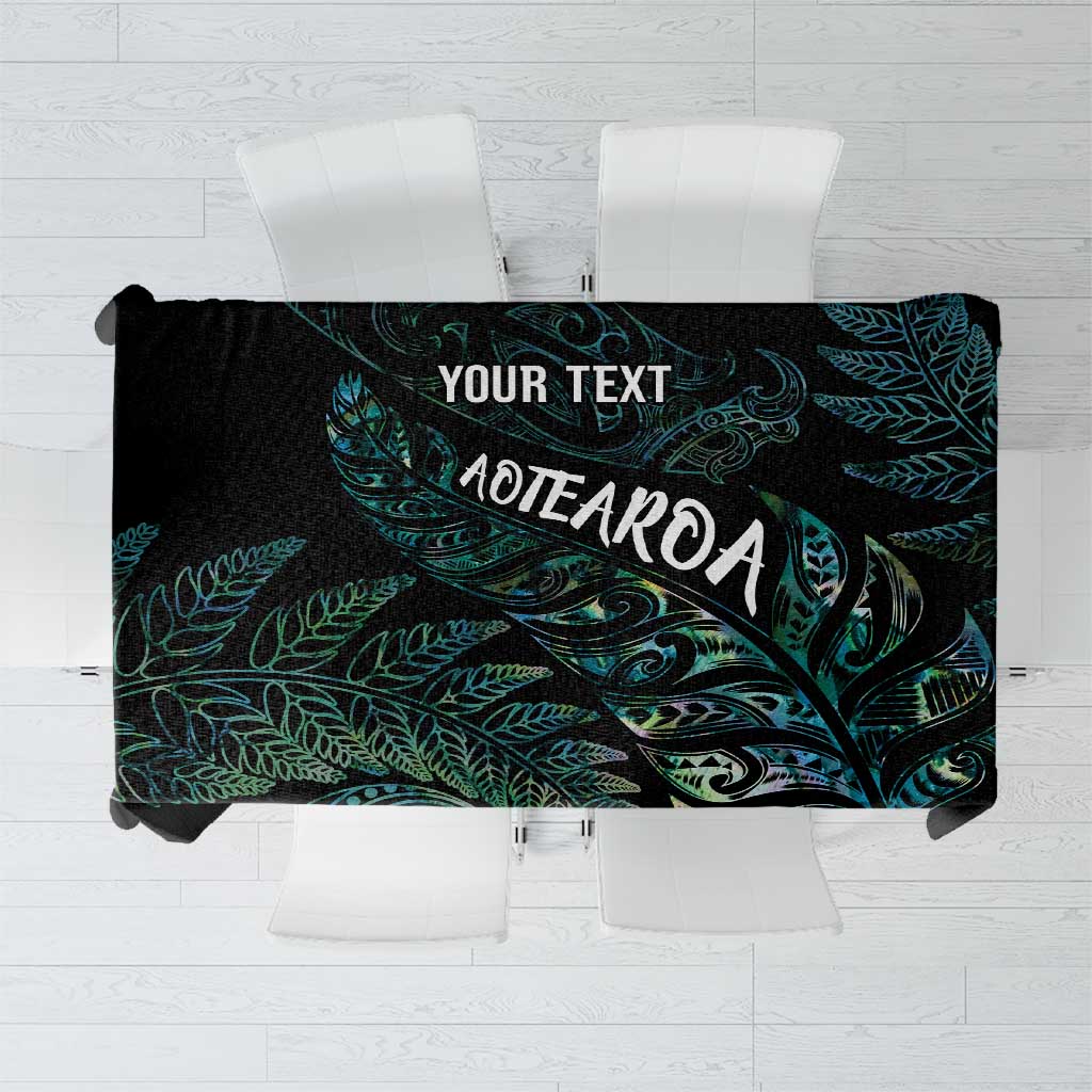 Aotearoa Personalized Lawn Bowls Maori Tablecloth New Zealand Paua Shell Tribal Silver Fern LT7 Green - Polynesian Pride