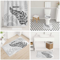 Aotearoa Personalized Lawn Bowls Maori Bathroom Set New Zealand White Tribal Silver Fern LT7 - Polynesian Pride